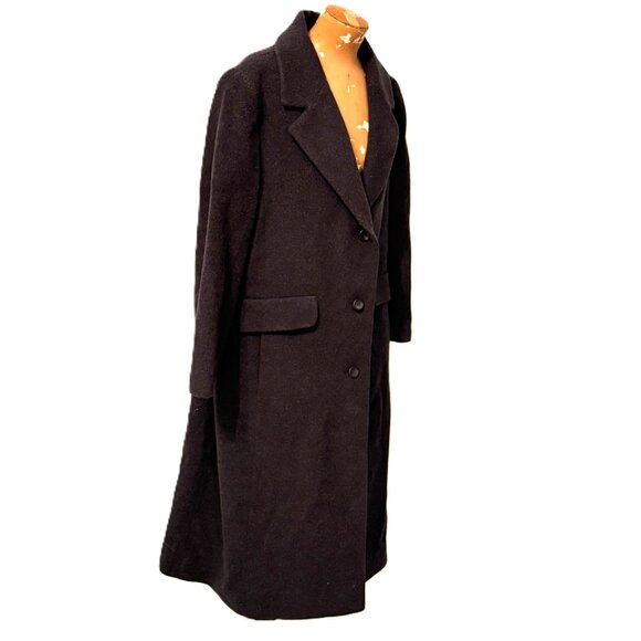 Forecaster Of Boston Womens Wool Cashmere Gray Long Coat 14 Classic Film Noir - Picture 4 of 9